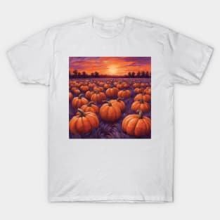 Halloween Pumpkin Patch at Dawn T-Shirt